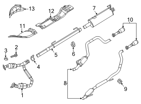 2020 Ram 1500 Classic Exhaust Components Diagram 2 - Thumbnail