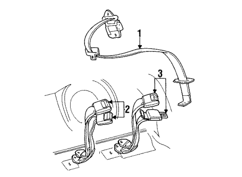 1992 Chrysler Imperial Rear Seat Belts Diagram