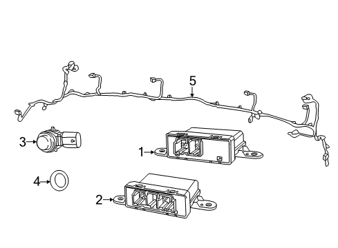 2020 Chrysler Voyager Parking Aid Diagram 1 - Thumbnail