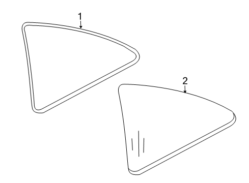 2004 Chrysler Crossfire Quarter Panel Glass, Exterior Trim Diagram