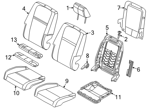 2014 Dodge Journey Passenger Seat Components Diagram 2 - Thumbnail