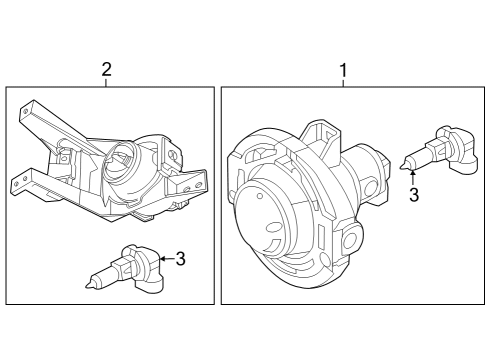 2019 Jeep Grand Cherokee Front Lamps - Fog Lamps Diagram
