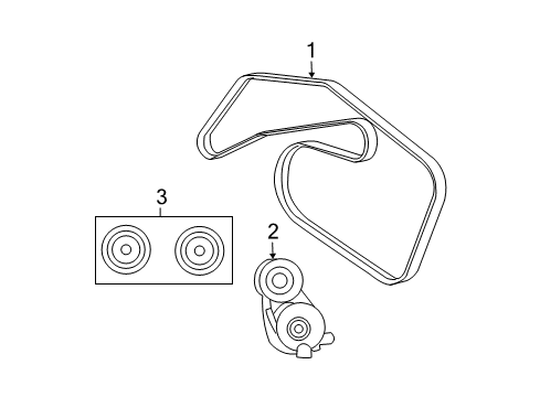 2007 Jeep Grand Cherokee Belts & Pulleys, Cooling Diagram 1 - Thumbnail