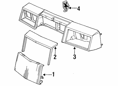 1987 Chrysler LeBaron Front Panel Diagram 2 - Thumbnail