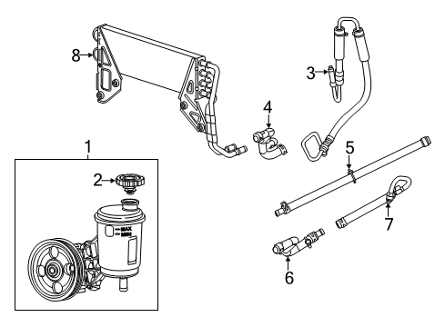 2018 Ram 2500 P/S Pump & Hoses, Steering Gear & Linkage Diagram 2 - Thumbnail