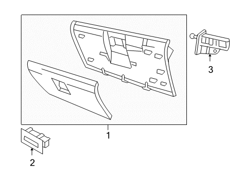 2008 Dodge Ram 1500 Glove Box Diagram 1 - Thumbnail