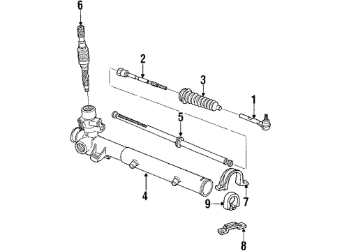1987 Dodge Lancer P/S Pump & Hoses, Steering Gear & Linkage Diagram 2 - Thumbnail