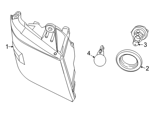 2009 Dodge Grand Caravan Headlamps, Headlamp Washers/Wipers Diagram