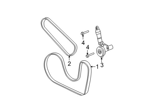 2003 Chrysler Sebring Belts & Pulleys, Cooling Diagram 4 - Thumbnail