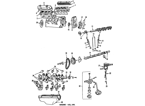 1984 Dodge B350 Engine & Trans Mounting Diagram