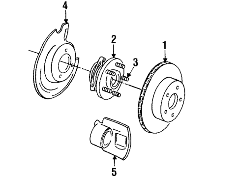 1994 Jeep Grand Cherokee Front Brakes Diagram 1 - Thumbnail