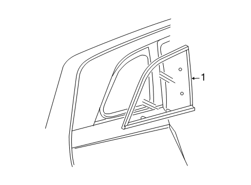 2005 Chrysler Pacifica Quarter Panel - Glass & Hardware Diagram
