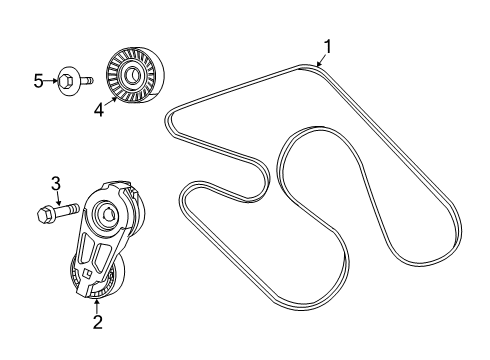 2021 Ram 3500 Belts & Pulleys, Maintenance Diagram 1 - Thumbnail