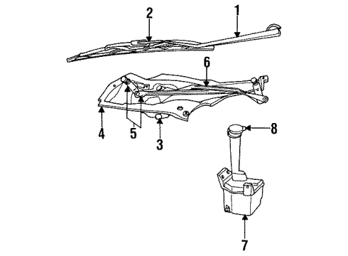 1997 Chrysler Concorde Wiper & Washer Components Diagram