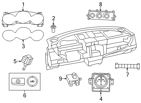 2011 Dodge Avenger A/C & Heater Control Units Diagram