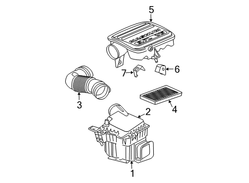 2008 Dodge Durango Filters Diagram 2 - Thumbnail