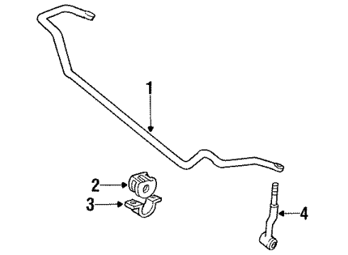 1990 Jeep Wagoneer Stabilizer Bar & Components - Front Diagram 3 - Thumbnail