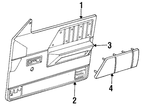1990 Dodge Dakota Interior Trim - Door Diagram