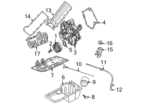 1999 Jeep Grand Cherokee Engine Parts & Mounts, Timing, Lubrication System Diagram 4 - Thumbnail