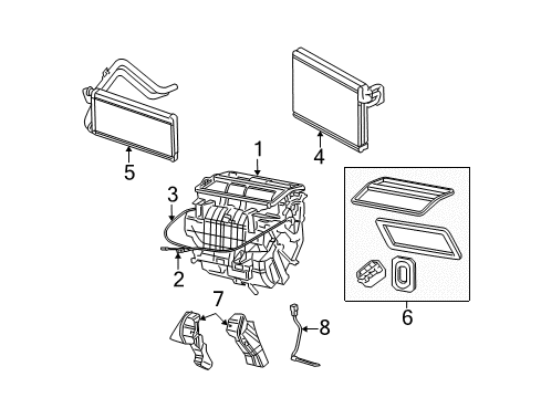 2009 Jeep Compass A/C Evaporator Components Diagram