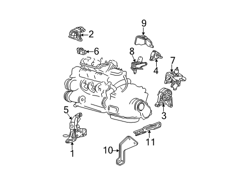 2002 Dodge Grand Caravan Engine & Trans Mounting Diagram 2 - Thumbnail