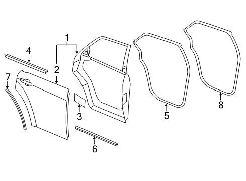2022 Dodge Charger Door & Components Diagram
