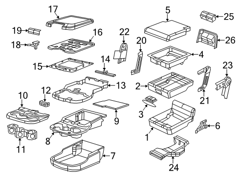 2013 Ram 2500 Front Seat Components Diagram 1 - Thumbnail