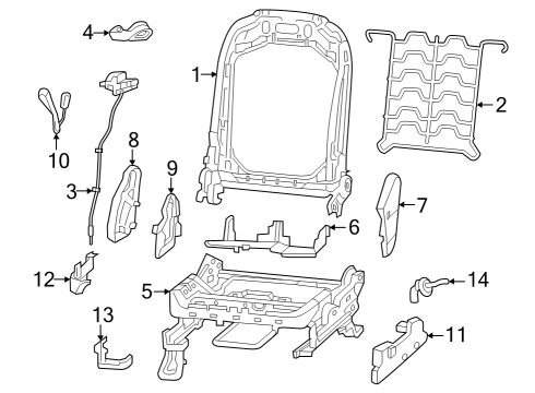 2025 Jeep Wrangler Passenger Seat Components Diagram 3 - Thumbnail