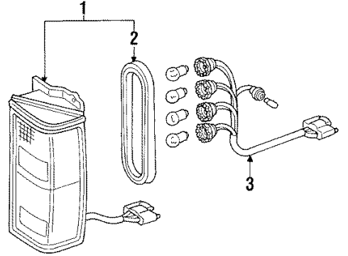 1988 Jeep Cherokee Combination Lamps Diagram