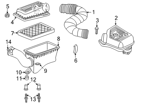 2002 Dodge Dakota Filters Diagram 1 - Thumbnail