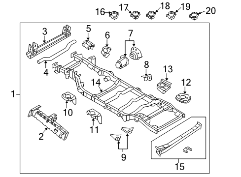 2009 Jeep Wrangler Frame & Components Diagram