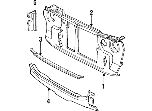 1986 Chrysler LeBaron Radiator & Components, Radiator Support, Cooling Fan, Water Pump Diagram 2 - Thumbnail