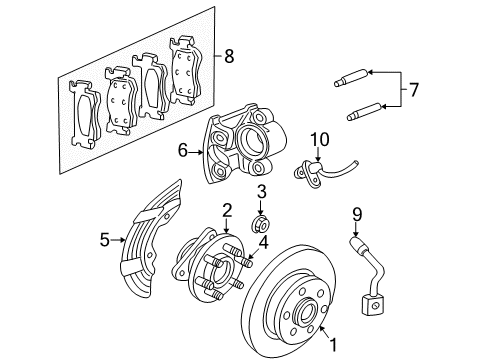 2007 Dodge Dakota Brake Components Diagram