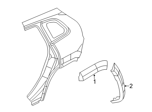 2021 Jeep Cherokee Exterior Trim - Quarter Panel Diagram 2 - Thumbnail