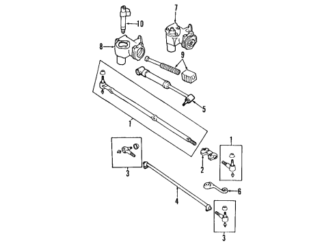 1986 Jeep Cherokee Steering Column, Steering Wheel & Trim, Steering Gear & Linkage Diagram 4 - Thumbnail