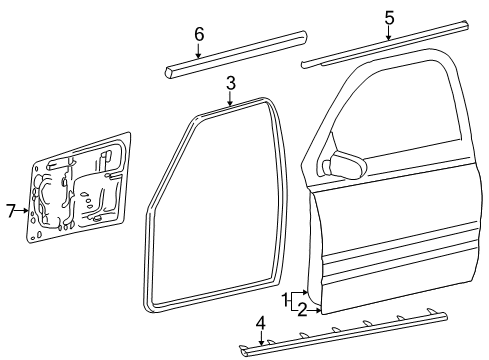2004 Dodge Ram 1500 Front Door Diagram