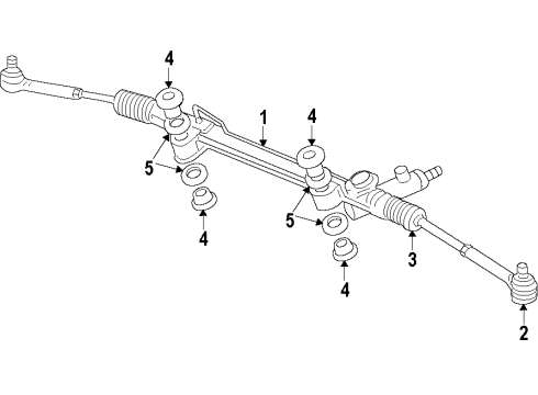 2008 Dodge Viper P/S Pump & Hoses, Steering Gear & Linkage Diagram 1 - Thumbnail