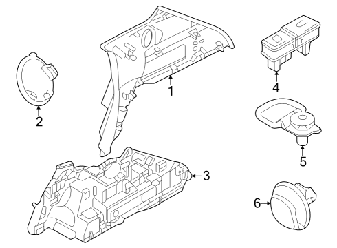 2024 Dodge Hornet Interior Trim - Quarter Panels Diagram