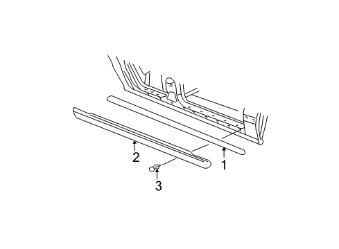 2001 Jeep Grand Cherokee Exterior Trim - Pillars, Rocker & Floor Diagram