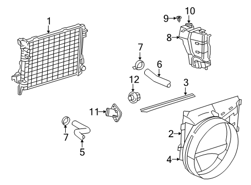 2006 Dodge Ram 1500 Radiator & Components Diagram 1 - Thumbnail