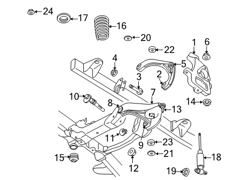 2012 Ram 3500 Front Suspension, Control Arm Diagram 1 - Thumbnail