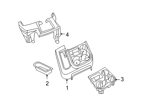 2009 Dodge Ram 3500 Front Console, Rear Console Diagram 3 - Thumbnail