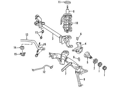 1994 Dodge Ram 3500 Front Suspension, Control Arm Diagram 6 - Thumbnail