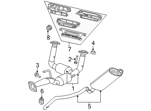 2009 Jeep Commander Exhaust Components Diagram 2 - Thumbnail