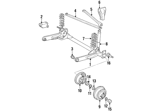 1986 Chrysler Town & Country Rear Brakes Diagram
