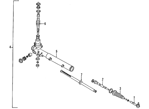 1992 Chrysler New Yorker P/S Pump & Hoses, Steering Gear & Linkage Diagram 2 - Thumbnail