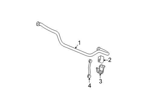 2004 Jeep Grand Cherokee Stabilizer Bar & Components - Front Diagram 1 - Thumbnail