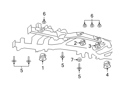 2012 Ram 1500 Frame & Components Diagram 3 - Thumbnail
