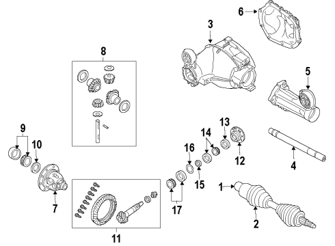 2015 Ram 1500 Front Axle, Axle Shafts & Joints, Differential, Drive Axles, Propeller Shaft Diagram