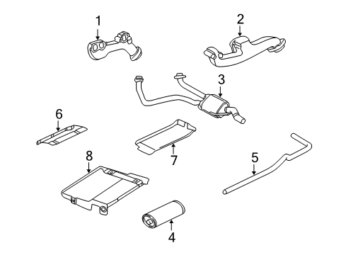1997 Dodge B2500 Exhaust Manifold Diagram 1 - Thumbnail